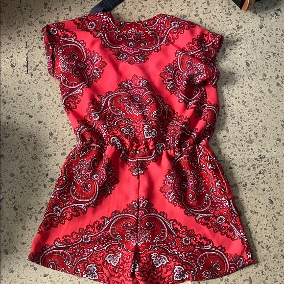 Banana Republic Red Paisley Jumpsuit - Picture 5 of 5